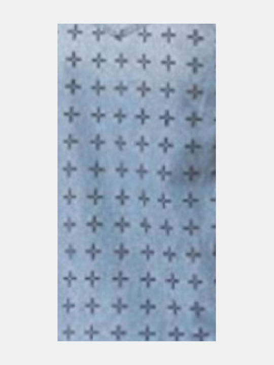 Ärmellos Damen Hemd Blau