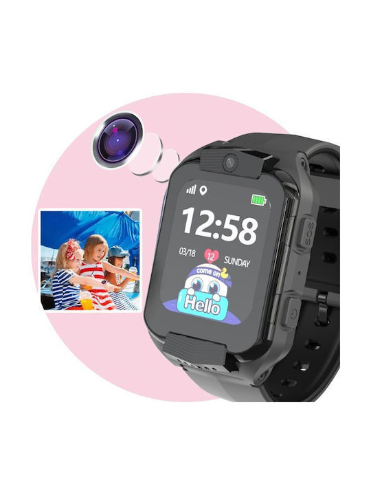 Pacific Детски Смартчасовник 4G с GPS и Камера Черен