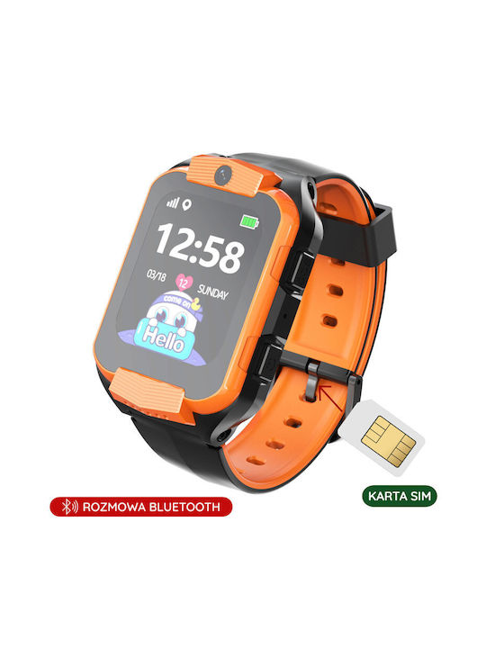 Pacific Kids' Smartwatch 4G with GPS & Camera Orange