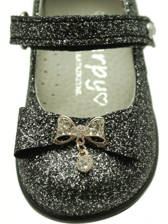 Scarpy Kids Ballerinas with Hoop & Loop Closure Gray