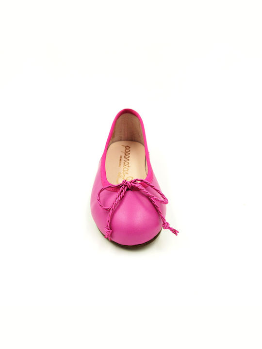 Eli Neli Balerini copii Plain Leather Fuchsia