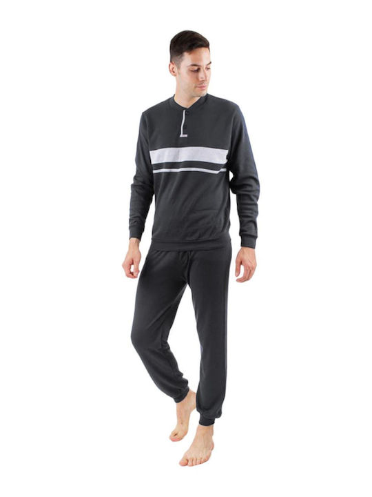 Billy Sabbado Men's Winter Cotton Pajamas Set Charcoal