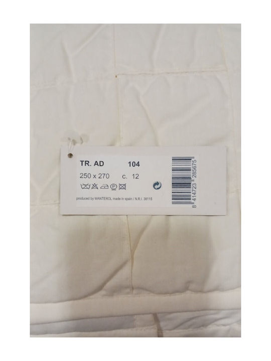 Manterol Casa Tr.ad 104 Coverlet Queen Size Cotton Ecru 250x270cm