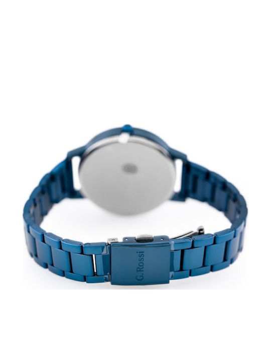 G.Rossi Men's Watch 33mm Battery with Blue Metal Bracelet