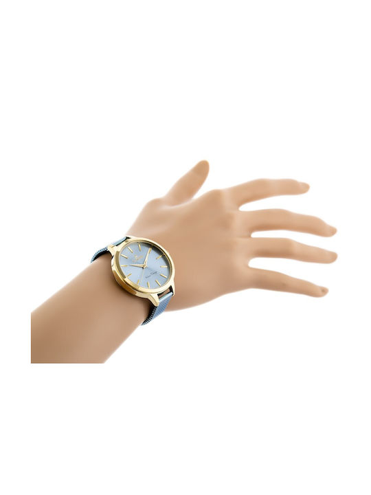 G.Rossi Herrenuhr 33mm Batterie mit Blau Metallarmband