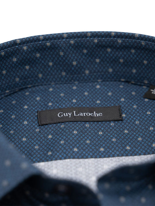 Guy Laroche Men's Shirt Long Sleeve Blue