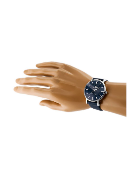 G.Rossi Watch Battery with Blue Leather Strap