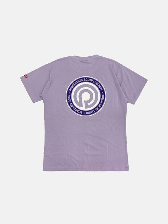 Propaganda T-shirt Bărbătesc cu Mânecă Scurtă Lavender/White Purple - LAVENDER