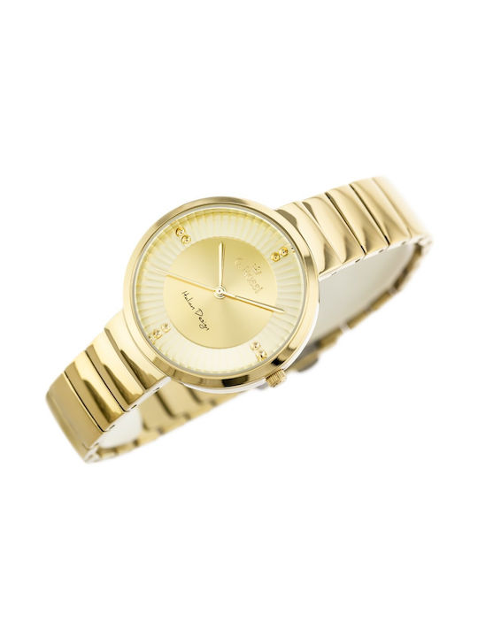 G.Rossi Watch Battery with Gold Metal Bracelet