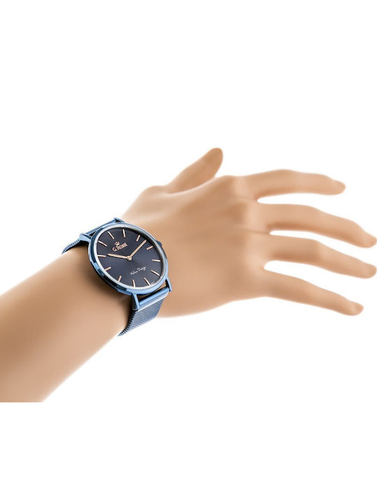 G.Rossi Men's Watch 36.5mm Battery with Blue Metal Bracelet