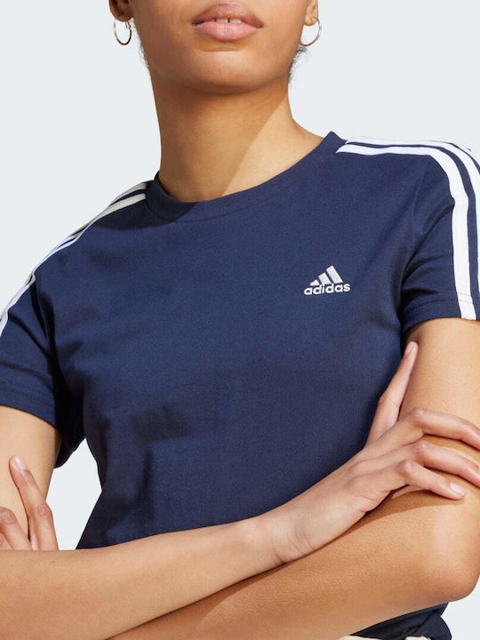 Adidas Essentials Γυναικείο Αθλητικό T-shirt Μπλε