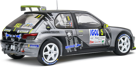 Solido Peugeot Racing Modeling Figure Car Gray in Scale 1:18