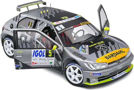 Solido Peugeot Racing Modeling Figure Car Gray in Scale 1:18