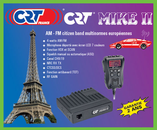 CRT Mike II CB Αυτοκινήτου 4W χωρίς Οθόνη
