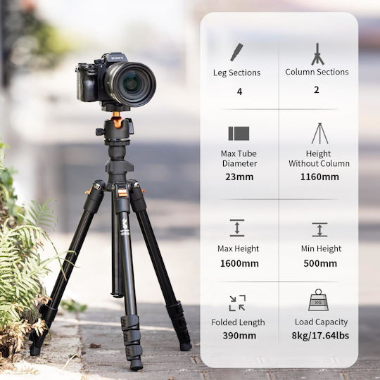 K&F Concept B1234m Photography Tripod