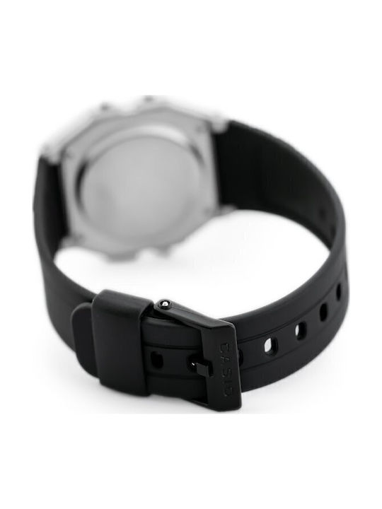 Casio Digital Men's Watch 26mm Chronograph Battery with Black / Black Rubber Strap