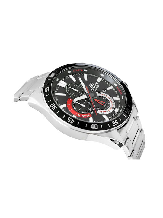 Casio Ceas Cronograf Baterie în Argintiu culoare