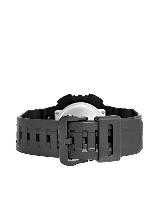 Casio Ανδρικό Ρολόι Solar με Μαύρο Καουτσούκ Λουράκι