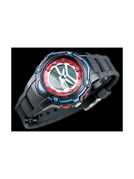 Oceanic Men's Watch 16mm Chronograph Battery with Black / Black Rubber Strap