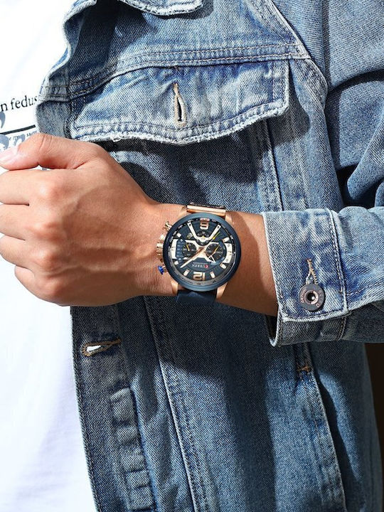 Curren 8329 Watch Battery with Leather Strap Curren 8329 Watch Battery with Leather Strap