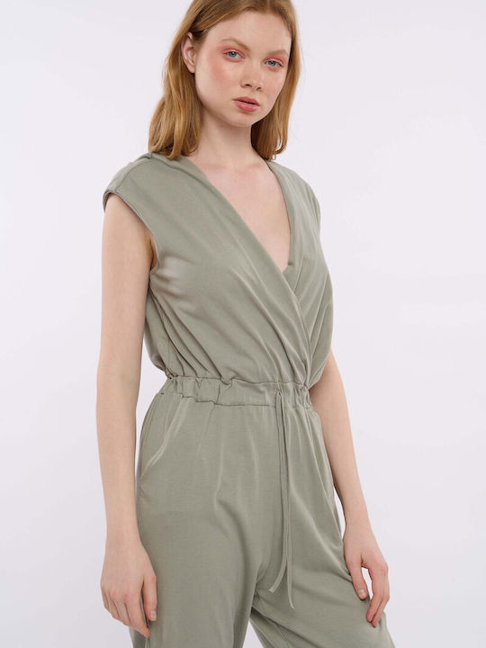 E-shopping Avenue Women's Sleeveless Jumpsuit GREEN