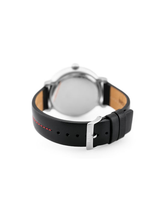 AGBarr Damen Uhr mit Schwarz Lederarmband