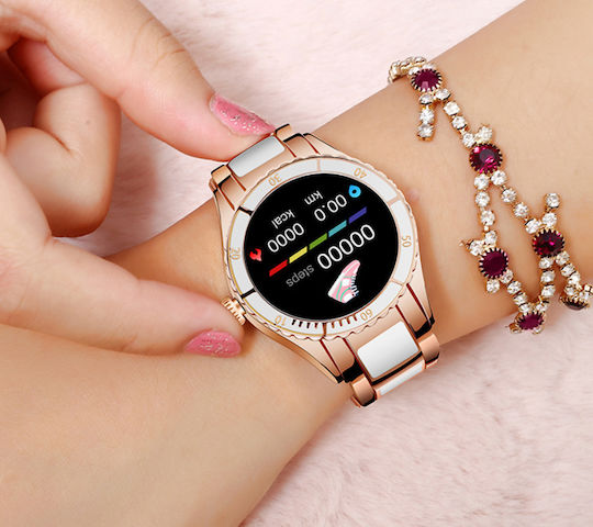Rubicon Rnce82 Stainless Steel Smartwatch με Παλμογράφο (Πολύχρωμο)