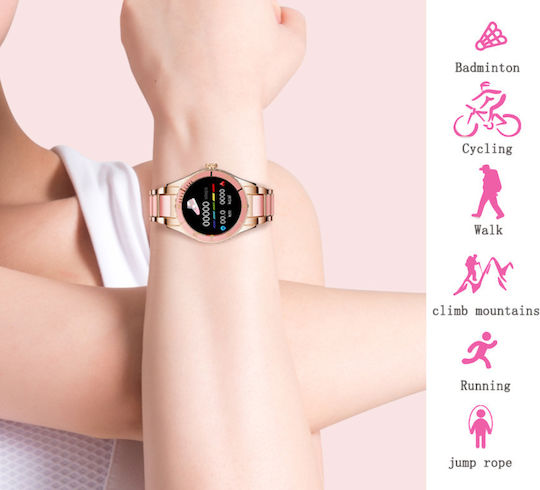 Rubicon Rnce82 Stainless Steel Smartwatch με Παλμογράφο (Πολύχρωμο)
