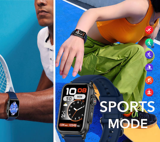 Rubicon Rncf06 Smartwatch με Παλμογράφο (Πολύχρωμο)