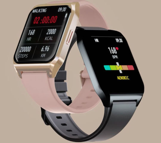 Rubicon Rnce89 Stainless Steel 37mm Smartwatch with Heart Rate Monitor (Multicolour)