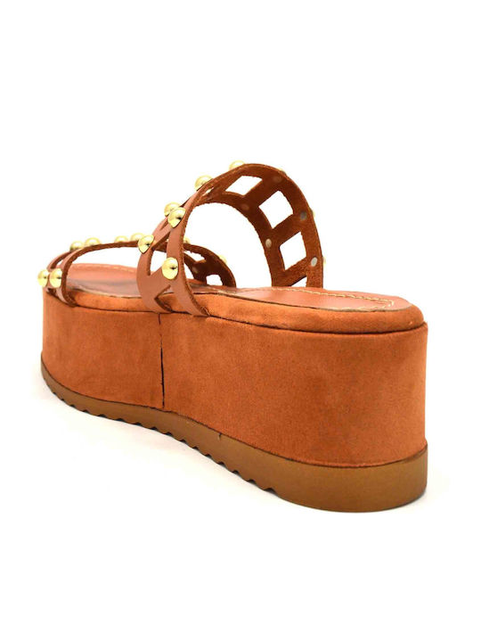 Sandale Casual Damă din Piele Anatomici Tabac