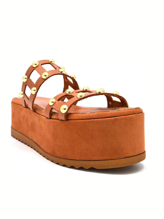 Sandale Casual Damă din Piele Anatomici Tabac