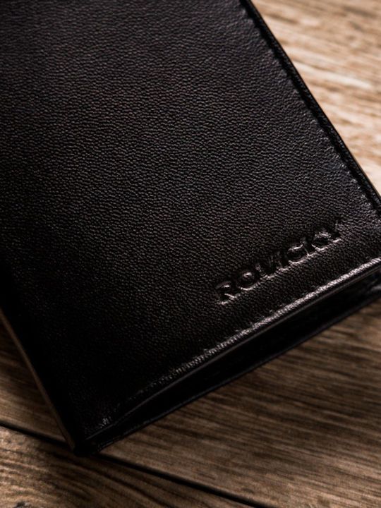 Leder Herren Geldbörse Karten mit RFID Schwarz