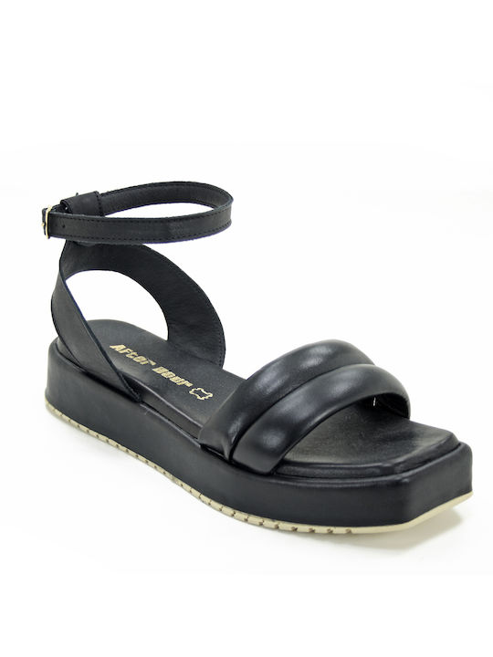 After Hour Women's Flat Sandals Flatforms in Black Color