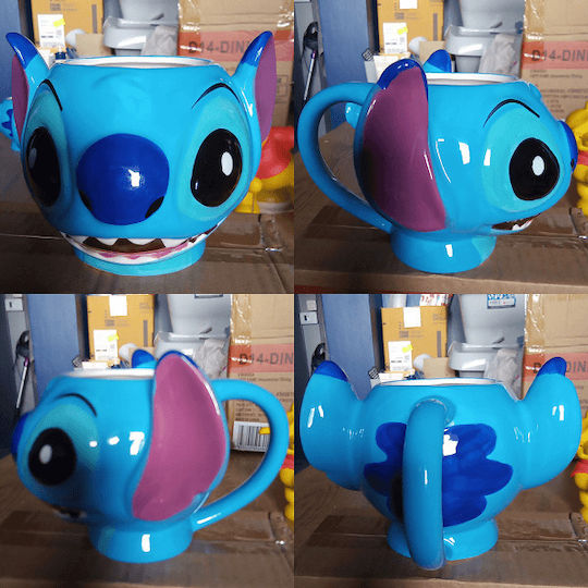 3d Becher Keramik Blau 400ml