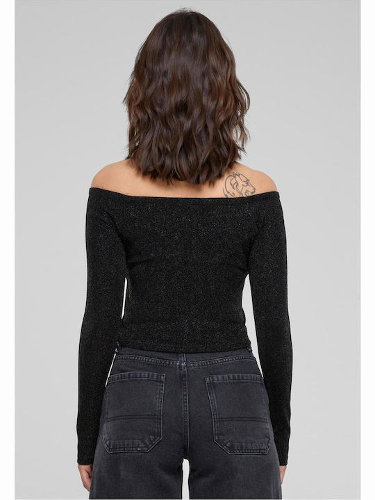 Women's Blouse Off-Shoulder Long Sleeve Black