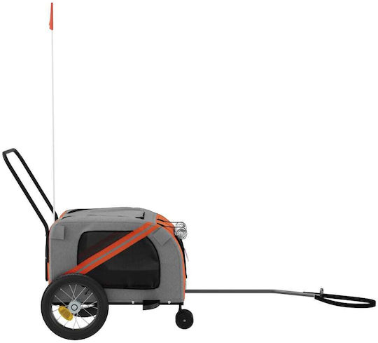 vidaXL Cosul pentru transport câine până la 30kg Portocaliu M122xL53xA52cm.