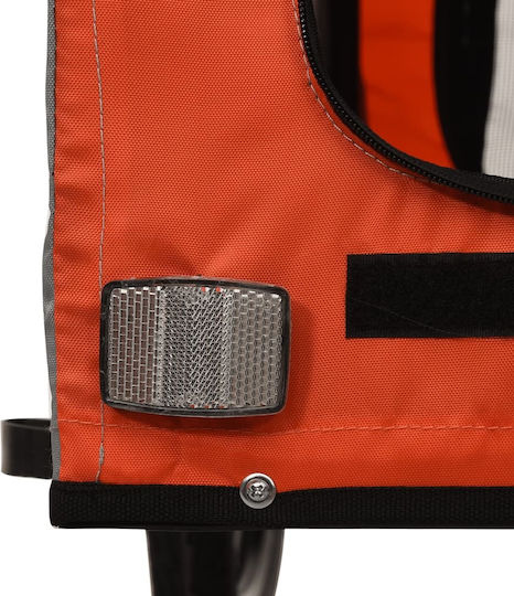 vidaXL Cosul pentru transport câine până la 30kg Portocaliu M122xL53xA52cm.