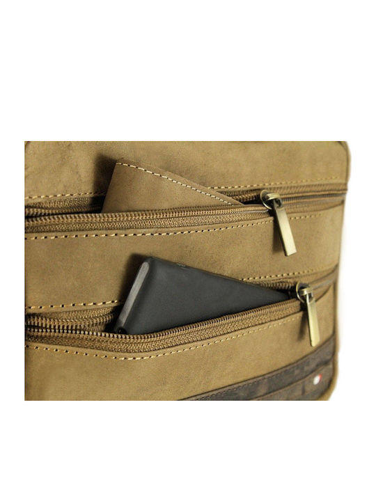 Leather Waist Bag Khaki