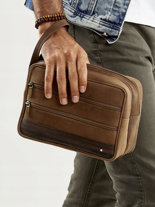 Magazin online pentru bărbați Piele Bum Bag pentru Talie Kaki