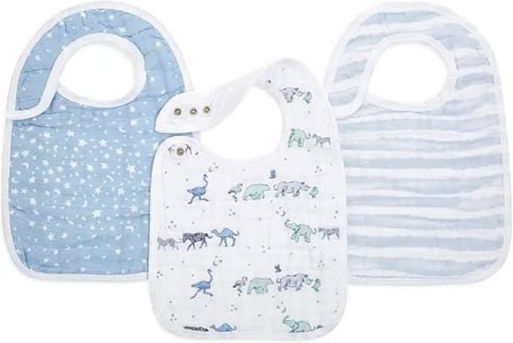 Aden + Anais Bib Fabric Blue 3pcs