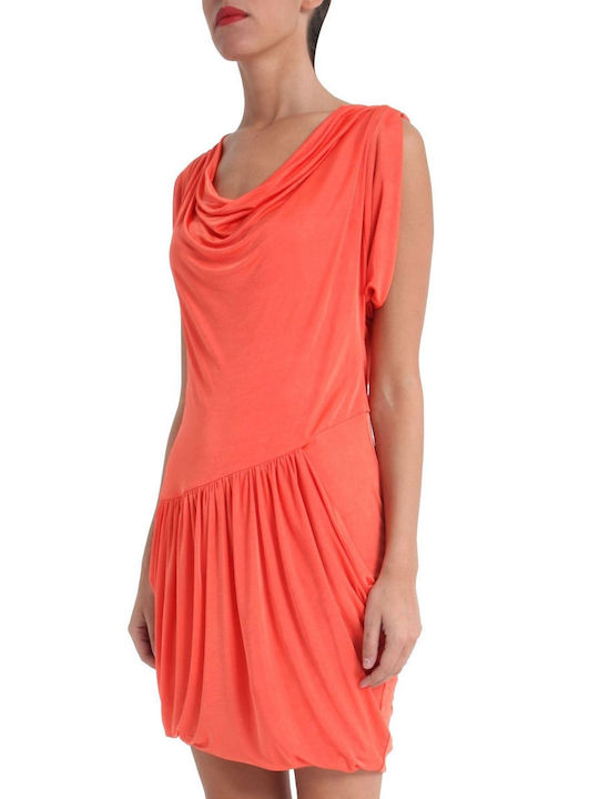 BCBG Maxazria Mini Kleid mit Rüschen Orange