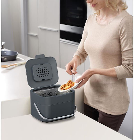 Joseph Joseph Inox Food Container Grey with Compartments 4L
