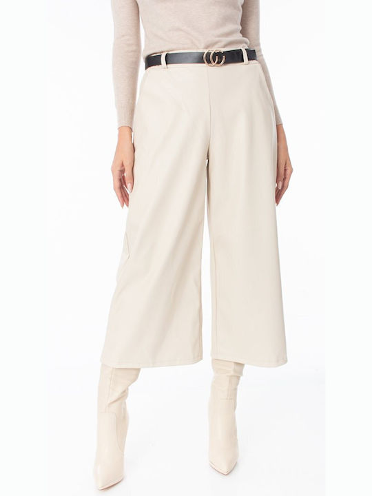 RichgirlBoudoir Women's Zip Culottes Beige