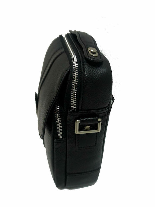 Piele Geantă pentru bărbați De umăr / tip crossbody Neagră