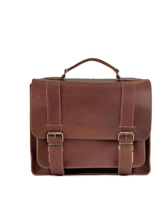 Piele Geantă pentru bărbați De umăr / tip crossbody Maro