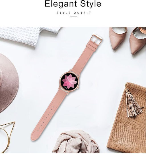 Pacific 18-6 38mm Smartwatch με Παλμογράφο (Ροζ Χρυσό)