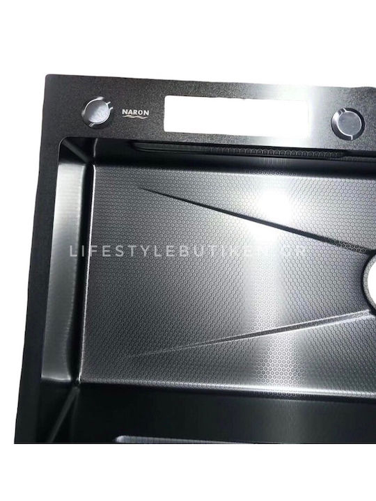 Naron Кораб Кухненски мивки Инокс М75xШ46см Gun Metal
