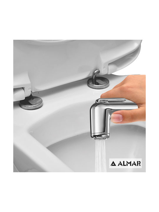 Almar Wall Mounted Bidet Faucet Silver