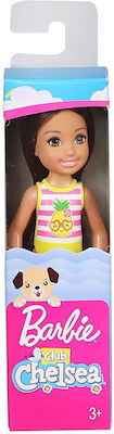 Barbie Club Chelsea Κούκλα Brunette with Pineapple Swimsuit για 3+ Ετών 14εκ.